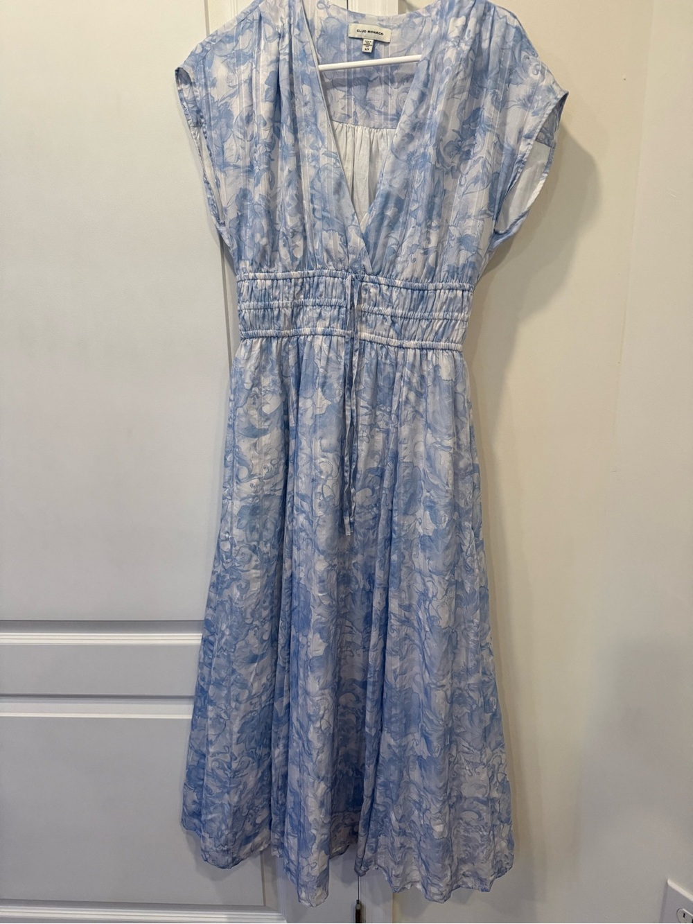 Club Monaco Light Blue Floral Maxi Dress